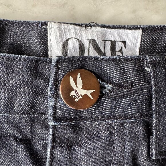 One Teaspoon High Waist Distressed Raw Hem Denim Skirt Size 30 Fall Outfit - Picture 6 of 10